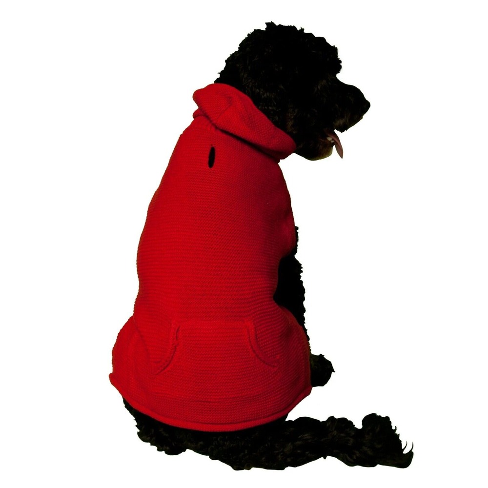 Vibrant‎ Life Dog Pet Holiday Red Hoodie Sweater Medium 20-50 LB NEW